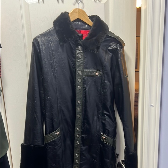 Vintage Lip Service Vice Hardcore Division Trench Coat - Picture 1 of 7